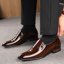 Sapatos masculinos oxford, calçados estilo britânico para negócios, sapatos de couro genuíno, para casamento 2024 - compre barato