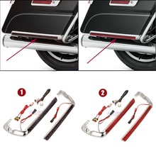 Montura de lente roja Luz de marcador lateral para Harley FLHX Street glide sillín luz lateral Electra Glide FLHTCU 2014-2018 2016, 2017 2024 - compra barato