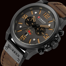 CURREN Fashion Top Brand Luxury Leather Strap Quartz Men Watches Casual Date Business Male Wristwatches Clock Montre Homme Saat 2024 - buy cheap