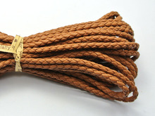 16.4 Feets Coffee Braided  Leatherette Jewelry Cord 3mm 2024 - buy cheap