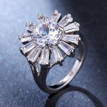 Женское кольцо с цветком Emmaya, разноцветное ювелирное изделие с фианитами класса ААА, 8 цветов 2024 - купить недорого