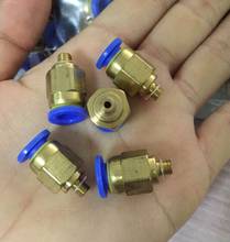 5pcs Pneumatic 6mm thread M5 straight pipe brass fitting PC6-M5 One touch hose quick connector 2024 - buy cheap