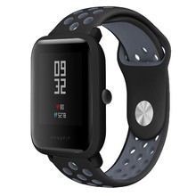 Ремешок для часов 20 мм для Amazfit Bip Youth, сменный мягкий силиконовый браслет для Huami Amazfit Bip Youth Lite 2024 - купить недорого