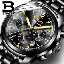 Binger-reloj mecánico automático suizo para hombre, cronógrafo masculino de marca de lujo, de zafiro, resistente al agua, B1178-17 2024 - compra barato