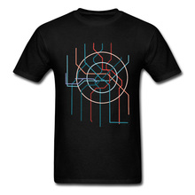 Camiseta Geek para hombre, camisa negra, programador, Funky, líneas geométricas, diseño Simple, Tops y camisetas 100% algodón, ropa de calle 2024 - compra barato