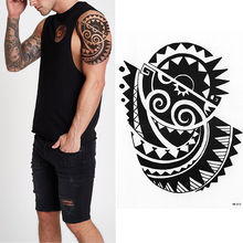 Tatuaje temporal del sol maorí, sol, tierra, TRIBAL para hombre, mujer, Polinesia, pegatina 2024 - compra barato