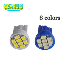 200 шт. грузовик LED 24V T10 W5W 8 SMD 1206 3020 LED 8SMD 8LED клиновидные лампочки 192 168 194 W5W 2825 158 красный желтый синий DC 24V 2024 - купить недорого