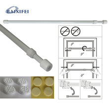 Haste de cortina de chuveiro do banheiro, 4 unidades, d6.5/8mm extensível telescópico polos cabide de trilho 2024 - compre barato