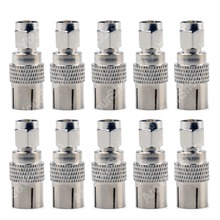 Areyourshop Sale 10Pc Adapter IEC PAL DVB-T TV Female Jack To SMA Plug Male Connector Straight F/M 2024 - buy cheap