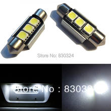 2x Canbus LED Number Plate Light bulbs C5W 39mm 3 LED for BMW 5 series E34 E39 E60 2024 - buy cheap