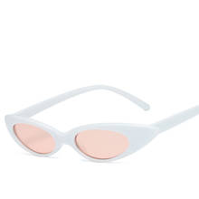HBK Small Fashion Oval Slim Shape Sunglasses Women Clear Frame Purple Red Black Men Cat Eye Vintage Goggle Oculos De Sol 2018 2024 - buy cheap
