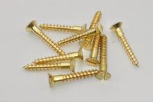 10pcs M5 copper brass screws slotted slot flat head countersunk self-tapping wood screw furniture decoration bolts 2024 - buy cheap