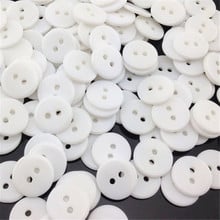 Botones de resina blanca de 2 agujeros, 50/100 Uds., aptos para costura o álbum de recortes, 12mm, PT100 2024 - compra barato