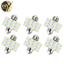 6pcs 31mm 12 SMD Pure White Car LED Lamp Dome Festoon 12 LED Interior Car Light Bulb V6 Parking Car Light Source c5w led car 2024 - buy cheap