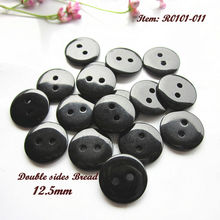 Sewing Supplies 144pcs 12.5mm double bread Black resin buttons resin inner pad buttons Diy Sewing Material 2024 - buy cheap