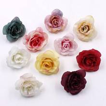 10PCS Artificial Flower Heads Rose Silk Flowers Tea Rose DIY Wreath Gift Box Scrapbooking Wedding Party Decoration Fake Flowers 2024 - buy cheap