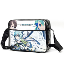 Cartoon Unisex Shoulder Bag Sword Art Online SAO Cosplay Sling Bags Schoolbag Bookbag PU Messenger Crossbody Bag 2024 - buy cheap