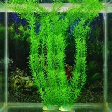 New 37CM artificial underwater plants aquarium fish tank decoration green purple water grass viewing decorations 2024 - купить недорого