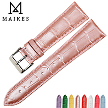 Maikes pulseira de relógio, linda e rosa, feminina, couro bovino legítimo, dw, prolongador de pulseira, 2024 - compre barato