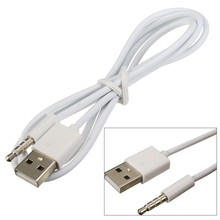 Белый USB 2,0 штекер для наушников 3,5 мм аудио AUX штекер автомобильный кабель зарядное устройство кабель провод шнур 2024 - купить недорого
