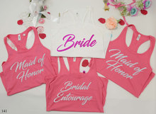 Personalized titles wedding bride bridesmaind t shirts Bachelorette tanks tops tees gifts bridal vests party favors 2024 - buy cheap