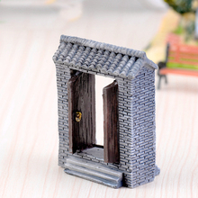 Chinese Ancient Gate Wall Resin Miniatures Micro Landscape Ornaments Retro Figurines Mini Old City Gate Doll House DIY Craft 2024 - buy cheap