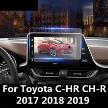 Protector de pantalla de vidrio templado para navegación de coche, decoración Interior protectora de acero para Toyota C-HR, CH-R, 2017, 2018, 2019 2024 - compra barato