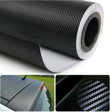 Adesivo decorativo 3d para carro, fibra de carbono, wrap amento e decoração de carro, 4 cores, 127cm x 10cm 2024 - compre barato