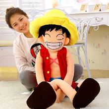 Free shipping 80cm=31.5'' ONE PIECE Plush Suffed Toys Doll Large One Piece Luffy Plush Toy For Children's gifts 2024 - buy cheap