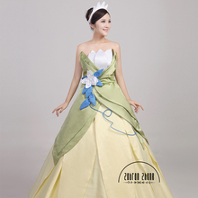 Disfraz de princesa Tiana de alta calidad, disfraz de princesa hecho a medida, vestido de Halloween, envío gratis 2024 - compra barato