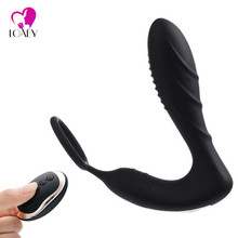 Masajeador de próstata con control remoto para hombre y mujer, vibrador anal/vaginal inalámbrico de silicona, 10 velocidade,s masturbador, juguetes sexuales para adulto 2024 - compra barato