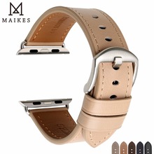 Top Leather Strap For Apple Watch Band 45mm 41mm 44mm 40mm 42mm 38mm Series 7 6 SE 5 4 3 iWatch Bracelet 2024 - buy cheap