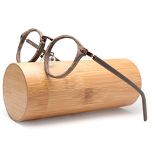 Gafas graduadas de acetato para hombres y mujeres, lentes ópticas de grano de madera, transparentes con estuche, BTBC06 2024 - compra barato