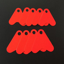 100 piezas de lentejuelas en forma de calor rojo, Señuelos de Pesca, cuchara de Metal, gancho duro de plástico 2024 - compra barato