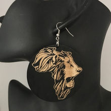 Free Shipping!5pairs/lot  African Lion Wooden Earrings 2024 - buy cheap