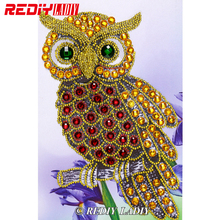 Special Shaped Diamond Painting Owl Diamond Embroidery Animal Shining Round Diamond Mosaic Picture Of Rhinestones 20x30cm 2024 - buy cheap