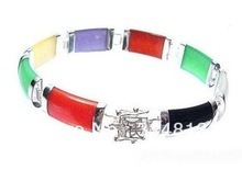 Pulsera de cuarzo con broche de piedra de la fortuna multicolor para hombre y mujer, joyería de boda de plata 7,5, brillante, último diseño, 925" 2024 - compra barato