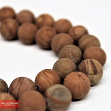 Dull Polish Matte Natural Wood Grain Jasperr Loose Beads 15" Strand 6 8 10 12mm Pick Size For Jewelry Making WGJB01 2024 - buy cheap