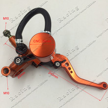 Гидравлический тормозной рычаг для KTM Dirt Bike Pit Bike с зеркальными креплениями, 5 рычагов передач для мотоцикла, мотоцикла с ЧПУ, масляная чашка оранжевого цвета 2024 - купить недорого