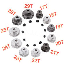 Engranaje de piñón de Motor para coches teledirigidos, engranaje de Metal de Agujero del eje, 3.175mm, 17T, 18T, 19T, 20T, 21T, 22T, 23T, 24T, 25T, 26T, 29T 2024 - compra barato