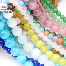 AAA+ Cat Eye Beads Natural Glass String Loose Round Beads Opal DIY for Jewelry Making Beaded Bracelet 4/6/8/10/12mm 2024 - buy cheap