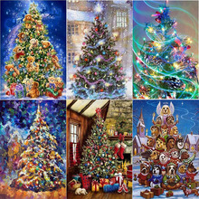 Christmas Gift 5D Diy Full Square Round Stone Bead Drill Diamond Painting Tree 3d Embroidery Rhinestone Cross Stitch Stickers 2024 - buy cheap