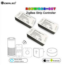 Zigbee hub led Controller RGBw/RGBCCT/WWCW zigbee controller LED DC12-24V Strip light Controller For Echo Plus Alexa Lightify 2024 - buy cheap