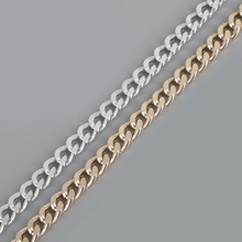 1 metros/lote de 17x13mm, cadena de aluminio plateada/dorada, cadena de Metal para fabricación de joyas, accesorios de Material DIY 2024 - compra barato