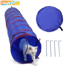 Túneis de brinquedo para gatos e cachorros, 2m, dia 30cm, dobrável, divertido, para cães pequenos, túneis de passagem, gatinhos, filhotes ao ar livre 2024 - compre barato