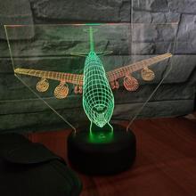 Wholesale Airliner 3d Visual Desk Lamp Creative Christmas Children's Birthday Gift 3d Table Lamp For Bedroom Night Light 2024 - buy cheap