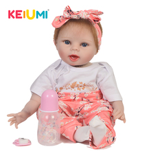 Realistic 55 cm Newborn Toy Cloth Body Newborn Doll For Girl 22'' Lifelike Reborn Baby Doll Cloth Body Kids Christmas Gifts 2024 - buy cheap