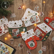 XINAHER 40 ⑤ кор. креативный подарок на рождественскую елку мини декоративный бумажный стикер для детей Подарки Diy Скрапбукинг стикер 2024 - купить недорого