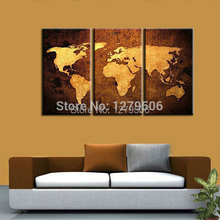 Hand Painted Abstract Oil Paintings On Canvas Hang Picture World Map For Living Room Wall Decor Paintings 2024 - buy cheap