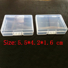 Caixa de plástico dobrável transparente, caixa pequena para armazenar joias 2024 - compre barato
